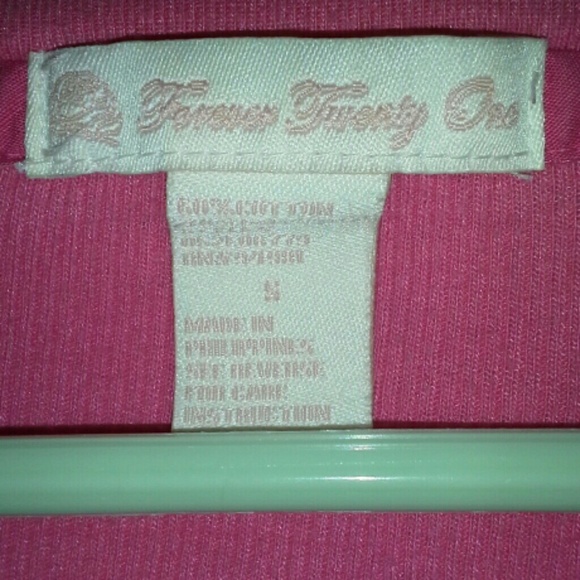 Forever 21 Pink Button Down Henley NWOT - Picture 4 of 4